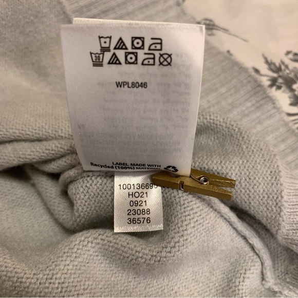 Charter Club Grey Navy Chevron Sweater Dress Size S  NWT - Picture 5 of 6